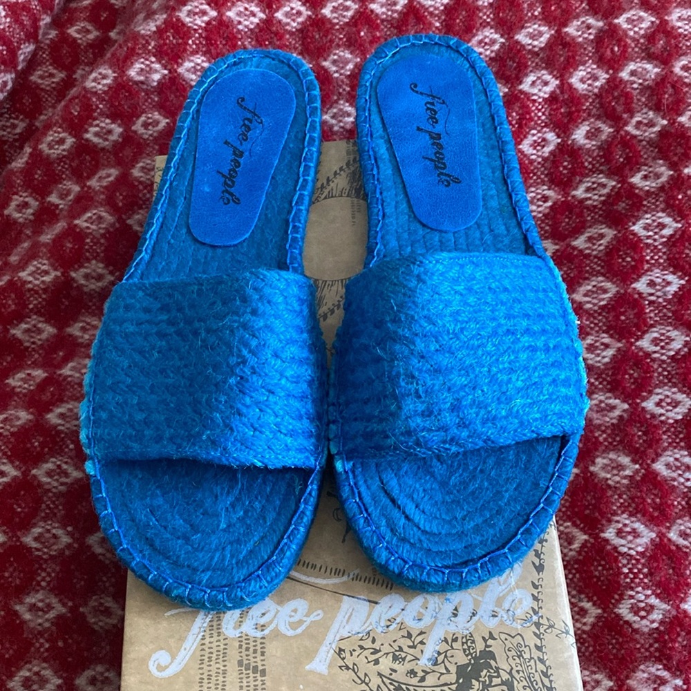 Free People Blue Slide New With Tags